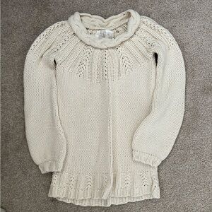 Old Navy Cream Cable Yoke Crewneck Sweater